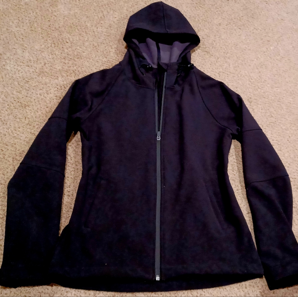 Fabletics Black Hooded Performance Soft Shell Jac… - image 2